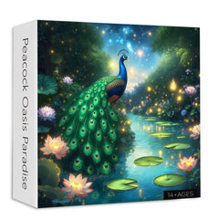 Peacock Oasis Paradise Jigsaw Puzzle 1000 Pieces