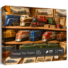 Puzzle di trenini vintage da 1000 pezzi