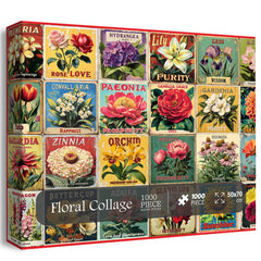 Floral Collage Jigsaw Puzzle 1000 Pieces