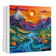 Colorful Mountain Waterscape Jigsaw Puzzle 1000 Pieces