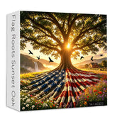 Flag Roots Sunset Oak Jigsaw Puzzle 1000 Pieces