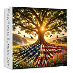 Flag Roots Sunset Oak Puzzle 1000 Teile