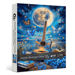 Seaside Moonlight Gitarrenpuzzle Rätsel 1000 Stücke