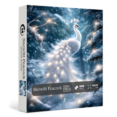 Snowlit Peacock Jigsaw Puzzle 1000 Stücke