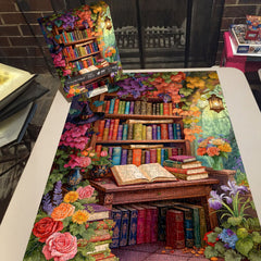 Flower Bookshelf Jigsaw Puzzle 1000 Pieces