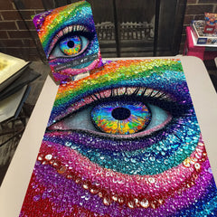 Regenbogen -Augenprozzel -Puzzle 1000 Stücke