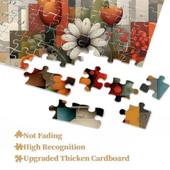 Geometric Floral Rhythm Jigsaw Puzzle 1000 Pieces