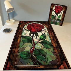 Stained Glass Rose Jigsaw Puzzle 1000 Pieces