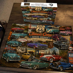 Puzzle de voitures classiques vintage 1000 pièces