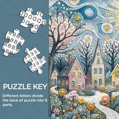 Rompecabezas de pueblos de luz giratoria 1000 piezas