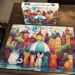 Rain City Cat Shadow Puzzles 1000 Stücke