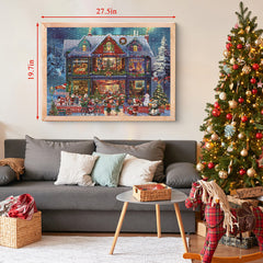 Festliches Winter -Immobilien -Adventskalender -Puzzle 1000 Stücke
