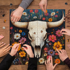 Wildflower Skull Jigsaw Puzzle 1000 Pieces