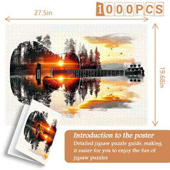 Puzzle de guitare forestier Puzzle 1000 pièces