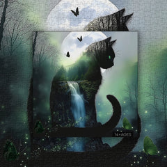 Bosque gat rompecabezas rompecabezas 1000 piezas