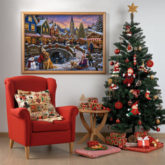 Warmes Winterdorf-Puzzle, 1000 Teile