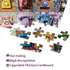 Rompecabezas de collage telefónico retro, 1000 piezas