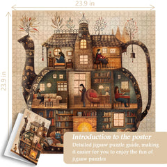 Jigsaw -Puzzle -Teekannenbibliothek 1000 Teile