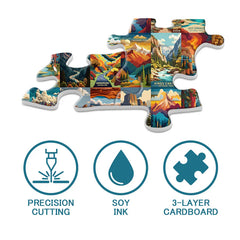 Gewebte Nationalparks -Puzzle 1000 Stücke