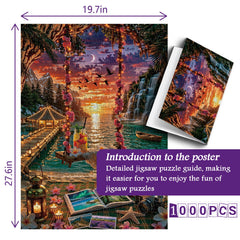 Puzzle Balançoire Coucher de Soleil 1000 Pièces