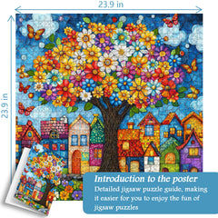 Colorful Village Jigsaw Puzzle 1000 Pieces