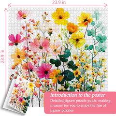 Pastel Wildflowers Jigsaw Puzzle 1000 Pieces