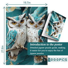 Marble Owls Jigsaw Puzzle 1000 Pieces