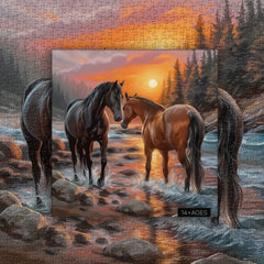 Sunset Gallop Puzzle Puzzle 1000 piĂšces