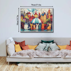 Rain City Cat Shadow Puzzles 1000 Stücke