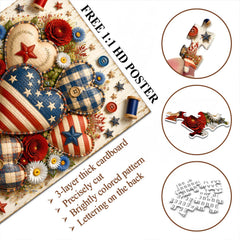 Patriotic Hearts Jigsaw Puzzle 1000 Pieces