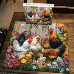 Happy Henhouse Gathering Jigsaw Puzzles 1000 Pieces