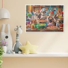 Puppy Pizza Jigsaw Puzzles 1000 Pieces