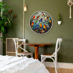 Buntglas Vogelbaum -Puzzle 1000 Stücke