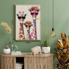 Il puzzle della famiglia giraffe enigmi 1000 pezzi