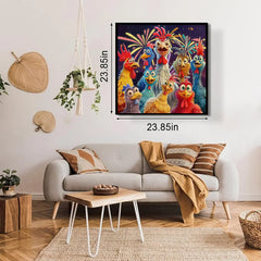 Puzzle de puzzle de poulet heureux 1000 pièces