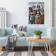 Ski -Hundeteam -Puzzle 1000 Teile