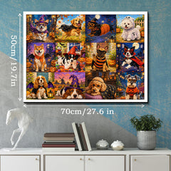 Halloween-Welpenparade-Puzzle, 1000 Teile