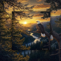 Adler bei Sonnenuntergang Puzzle 1000 Teile
