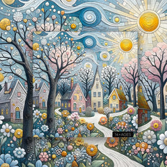 Rompecabezas de pueblos de luz giratoria 1000 piezas