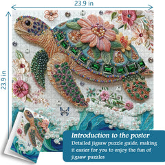 Blumenschildkröten -Tanzpuzzle 1000 Stücke