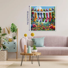 Rainbow Bird's Sock Party Jigsaw Puzzle 1000 Pieces