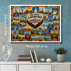 USA Iconic Sights Jigsaw Puzzle 1000 Pieces