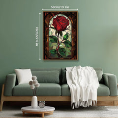 Stained Glass Rose Jigsaw Puzzle 1000 Pieces