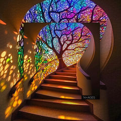 Light Tree Steps Jigsaw Puzzle 1000 Pieces