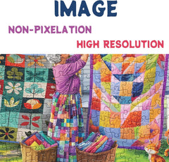 Nonna con puzzle trapunta 1000 pezzi