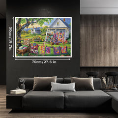 Nonna con puzzle trapunta 1000 pezzi