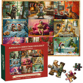 Animal Christmas Holidays Puzzle 1000 pièces