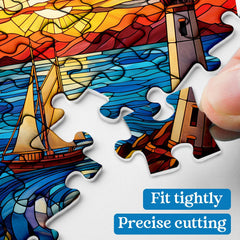 Buntglas Leuchtturm Puzzles 1000 Stücke