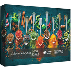 Gewürze auf Löffel Puzzle 1000 Stücke