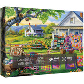 Grandma with Quilt Jigsaw Puzzle 1000 Pieces